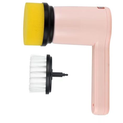 3 Gears Electric Cleaning Brush Cordless Multifunction Plastic with Extended Handle Electric Brush Cleaning Tool for Kitchen Pink 800mah