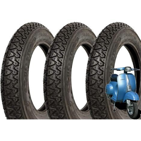 3 GOMME COPERTONI  3.00-10 PNEUMATICI COMPATIBILI CON VESPA PK 50-50 XL - 50 Special - 125-125 ET3