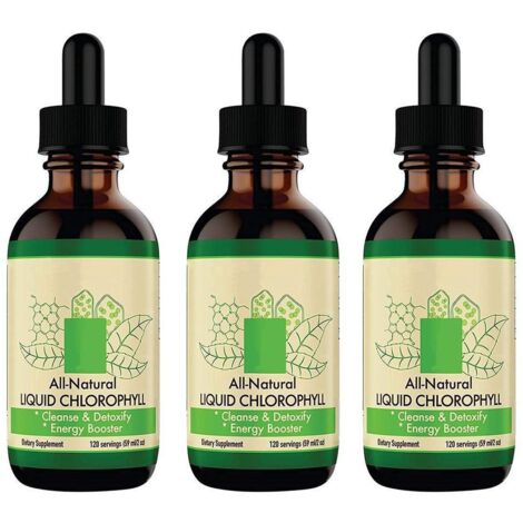 3 Gouttes Liquides de Chlorophylle 59ml - Supplément Efficace pour Plantes, Facile à Utiliser