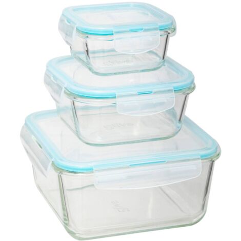 3 grandes cajas cuadradas de cristal clipeat - 5Five - Agua