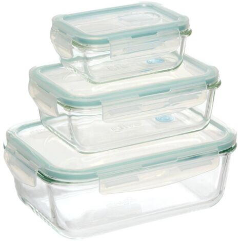 3 grandes cajas rectangulares de cristal clipeat - 5five