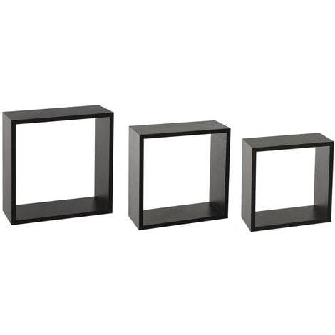 3 grandi mensole a parete fixy cubo nero  - 5five