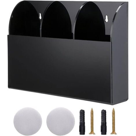 3 Grille Murale Télécommande Boîte De Rangement Maison Climatiseur Boîte De Rangement Noir 1 Pièce