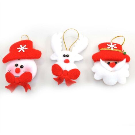 3 Handmade Novelty Christmas Tree Hanging Decoration Xmas Decor Stocking Fillers 6115