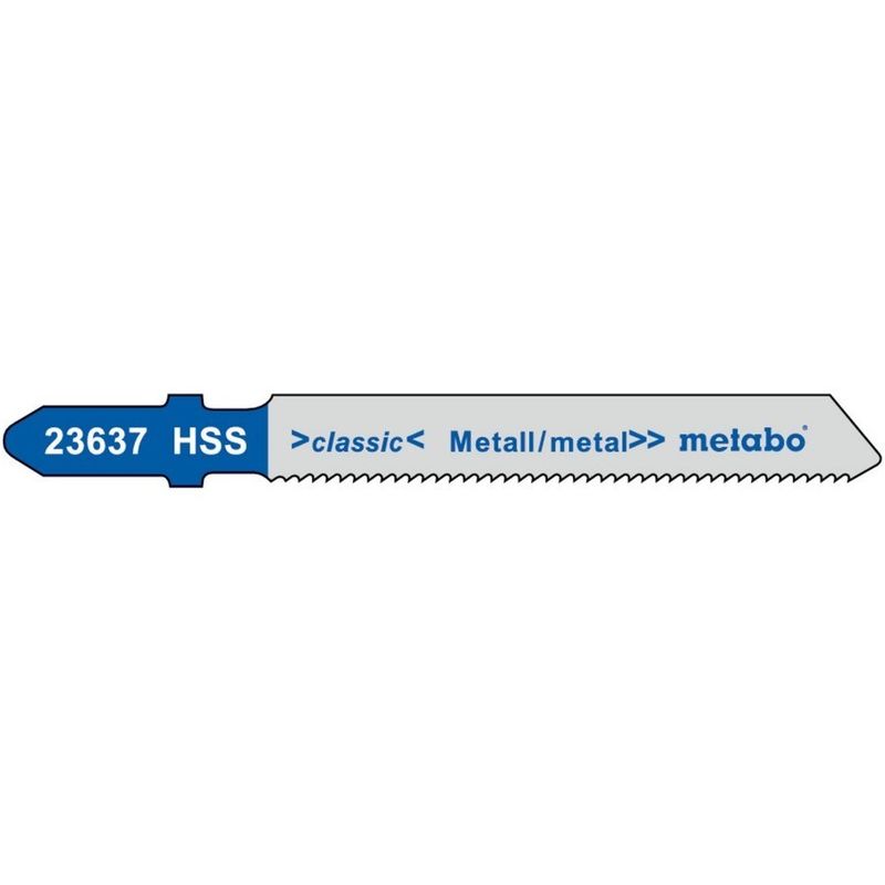 

Metabo 623965000 Blister de 3 hojas de sierra de calar Acero 1-3 mm Metal NF Fresado Ondulado HSS 51 mm