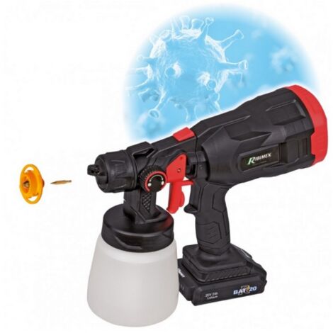 3-in-1 20v akku-hvlp-farbpistole - Ribimex - PRBAT20/PPKIT