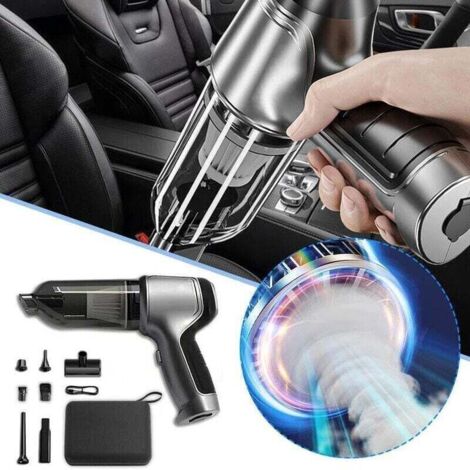 3-in-1 Akku-Handstaubsauger für Autos mit starker Nass- und Trockensaugleistung (12000 Pa Set)