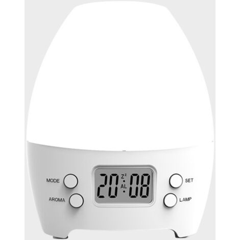 3-in-1 Alarm Clock Aromatherapy Diffuser Colorées Nuit Lumière avec LCD Display Screen pour Enfants’ Bedroom Living Room Study Room