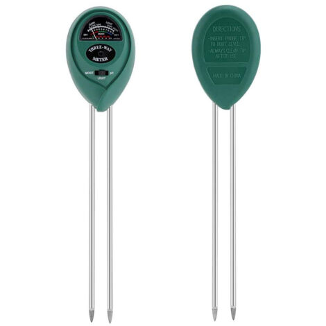 3-in-1 Bodenfeuchtigkeits-, pH- und Lichttester für Zimmer- und Gartenpflanzen