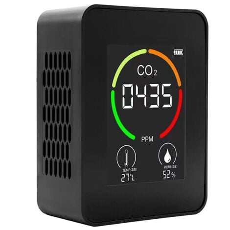DOLASO 3-in-1 CO2-Detektor, Kohlendioxid-Detektor, Luftqualität – Temperatur und Luftfeuchtigkeit, Kohlendioxid-CO2-Monitor für Zuhause, Büro, Auto