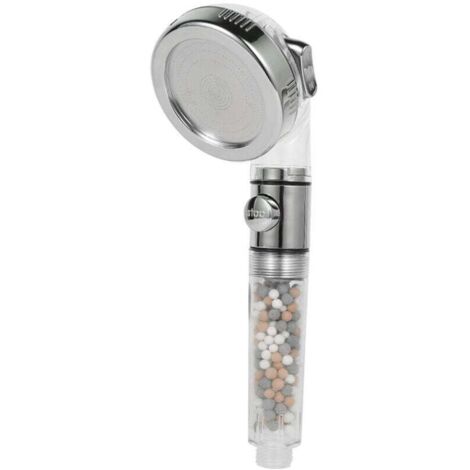 3-in-1-Duschkopf: Wassersparender Duschkopf mit Ionenfilter und Antikalkfilter