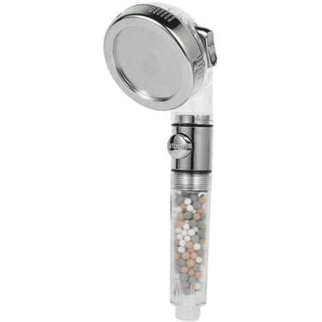 3-in-1-Duschkopf: Wassersparender Duschkopf mit Ionenfilter und Antikalkfilter