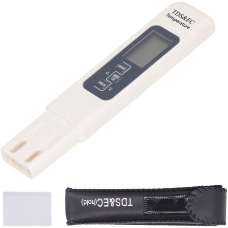 3-in-1 EC TDS-Tester, 0-9999 ppm, für Trinkwasser, Aquarien und Schwimmbäder
