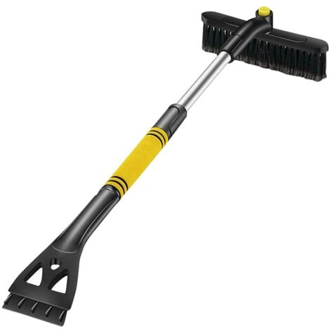 3-in-1 einziehbarer Schneebesen, PVC, drehbar, abnehmbar, 64–80 cm, schwarz/gelb