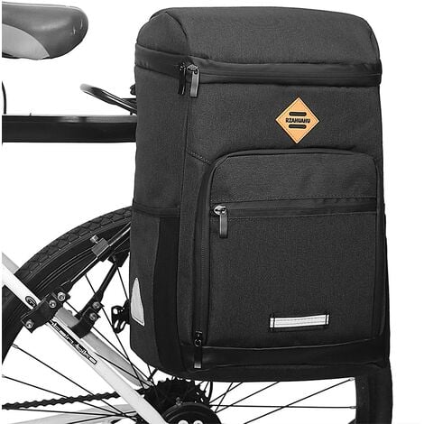 WOOSIEN 3-in-1-Fahrrad-Isoliertasche, reflektierender Gepäckträger, wasserabweisender Fahrrad-Schulterrucksack