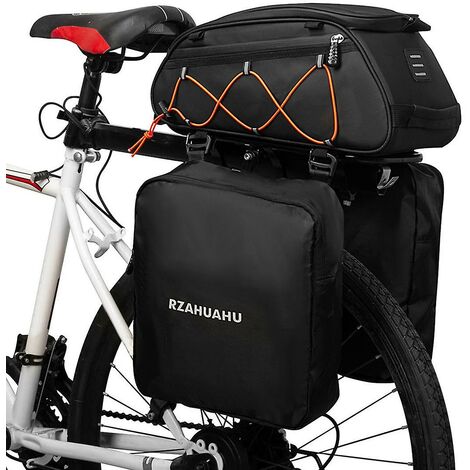 3-in-1-Fahrradträgertasche, Kofferraumtasche, wasserdichte Fahrrad-Rücksitztasche, Kühltasche mit 2 seitlich hängenden Taschen