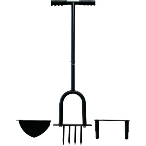 3 in 1 Garden Lawn Aerator, Hollow Tine Aerator & Edger