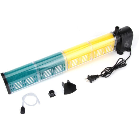 3-in-1-Innenfilter für Aquarien – PVC – 30 W – 1600 l/h – mit Belüftung und biochemischer Filterwatte