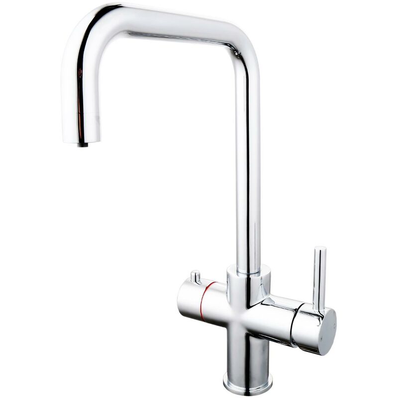 3 in 1 Instant Boiling Hot Water Kitchen Tap Only Angular Cool Touch + Fittings