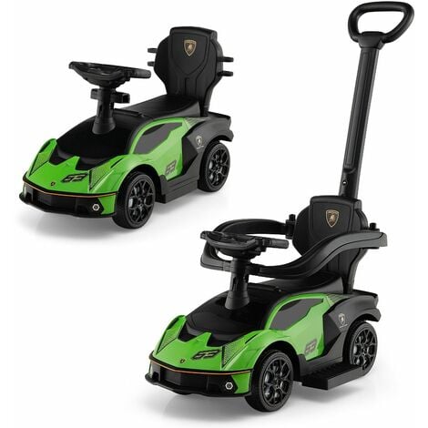 3 in 1 Kids Ride on Push Car Licensed Lamborghini Push Along Car Baby Stroller