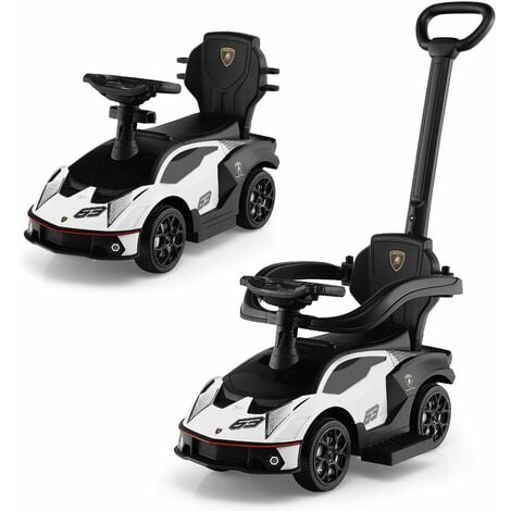 3 in 1 Kids Ride on Push Car Licensed Lamborghini Push Along Car Baby Stroller