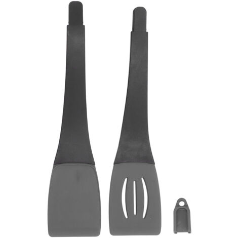 3-in-1 Küchenzange mit hitzebeständigen Silikonspitzen – ideal für Grillabende, Restaurants und den Hausgebrauch (grau/schwarz)