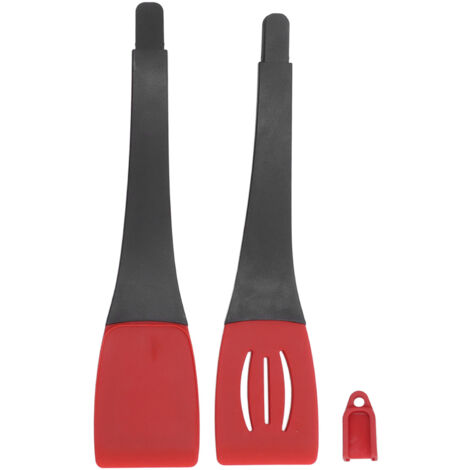 3-in-1 Küchenzange mit hitzebeständigen Silikonspitzen – Ideal für Grillen und Catering – Rot und Schwarz