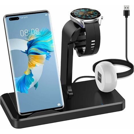 3-in-1-Ladegerät Kompatibel mit Huawei GT2 / GT2e / GT Typ-C-Ladegerät Ladestation für FreeBuds Pro / Free Buds 3 / Huawei Watch / Phone,SOEKAVIA