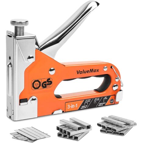 3-in-1-Multifunktions-Wandhefter mit 3000 Heftklammern, manueller Hefter für Typ 140, 28, 8 Heftklammern, ideal für Polster, Befestigungen, Dekoration, Zimmerei
