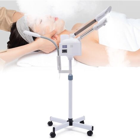 3 in 1 Ozon Gesichtsdampf Professionelle Gesichtssauna Porentief reinigender Gesichtsdampfer mit LED-Licht und Lupe für Salon, Spa Beauty Machine, Große Kapazität 1000 ml