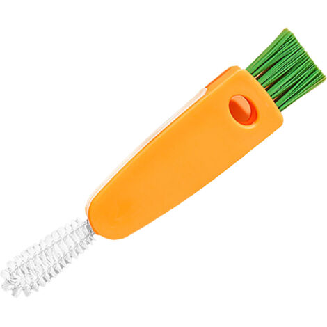 3-in-1 Polypropylen-Reinigungsbürste  Komplettes Set: Abgewinkelte Bürste, Rotationsbürste und Abzieher für Deckelritzen und schwer zugängliche Stellen in Flaschen