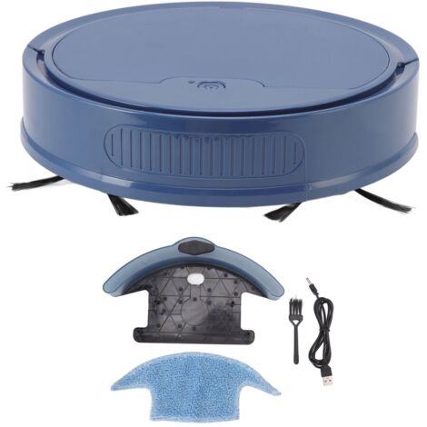 3 in 1 Robot Vacuum Cleaner Smart APP Remote Control 2000Pa Strong Suction USB Charging Sweeping Robot for Home Blue