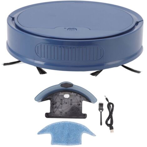 3-in-1-Saugroboter mit intelligenter App-Steuerung, Fernbedienung, 2000 Pa starker Saugkraft, USB-Ladefunktion, ideal für die Reinigung von Wohnräumen, Blau