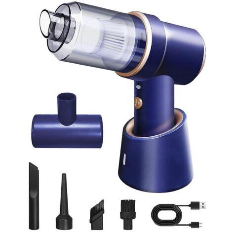 3-in-1-Staubsauger, leise, leicht, tragbar, mit LED-Licht, für Autos