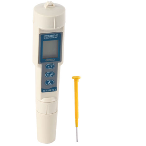 3-in-1 Tragbarer, hochpräziser Wasserqualitätstester mit digitalem Stift: pH-Wert, EC-Wert, Temperatur.