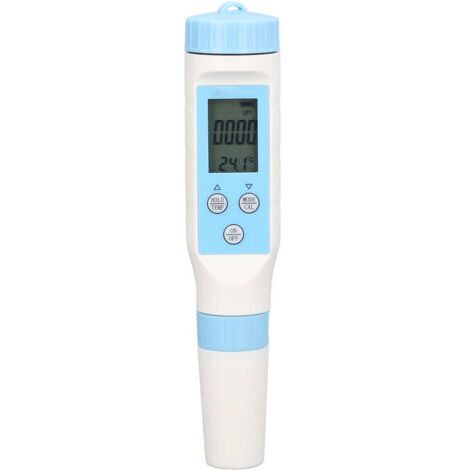 3-in-1-Wasserqualitätstester: pH-Wert, EC-Wert, Temperatur, multifunktional, Pulver und Batterie nicht enthalten