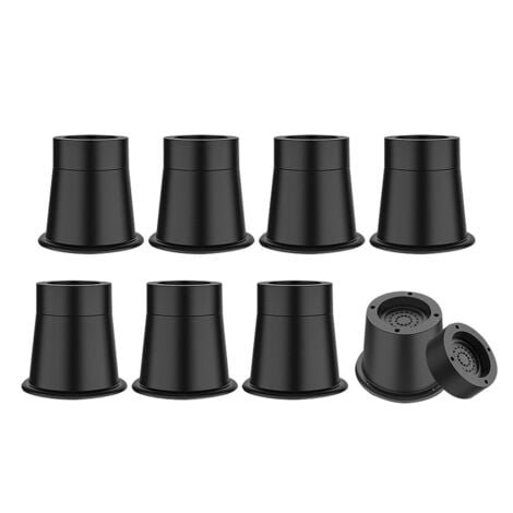 TLILY 3 Inch Bed Risers Heavy Duty Furniture Riser, Lifts Risers, Elevator Supports Up to 6,000 Lbs 8 Pack