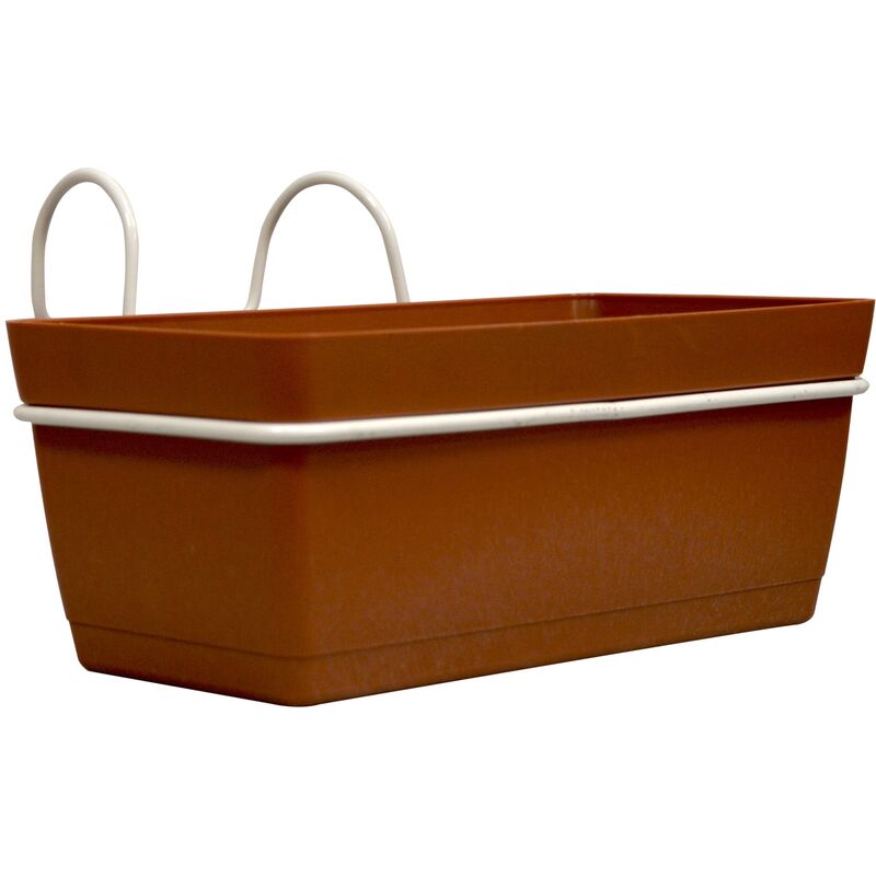 

3 jardineras L 22 cm con ganchos, de polipropileno