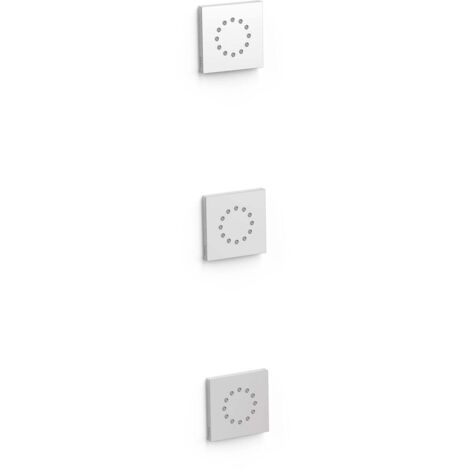 3 jets d’hydromassage encastrés Chrome - TRES 13451501