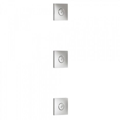 3 jets encastrés d'hydromassage 80x80 mm Chromé - TRES 29951507