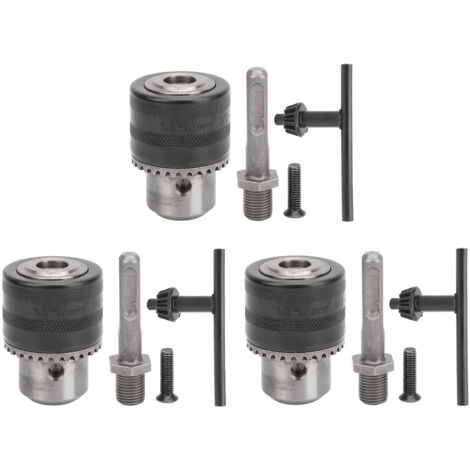 3 jeux de mandrins de perçage clavetés pour marteaux électriques, pièces de conversion 1/2"‑20UNF et 1.5‑13mm