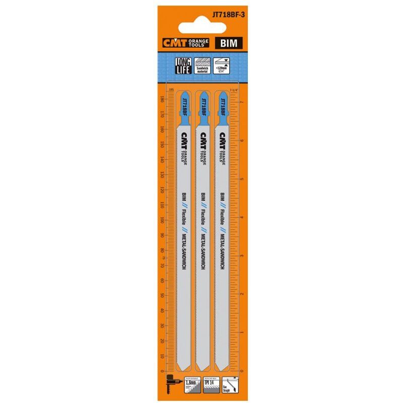 JT718BF-3 Lame per Seghetti Alternativi per Metallo, Blu/Grigio - CMT