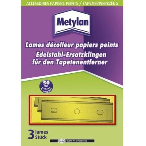 3 lames de recharge pour décolleur de papiers peints