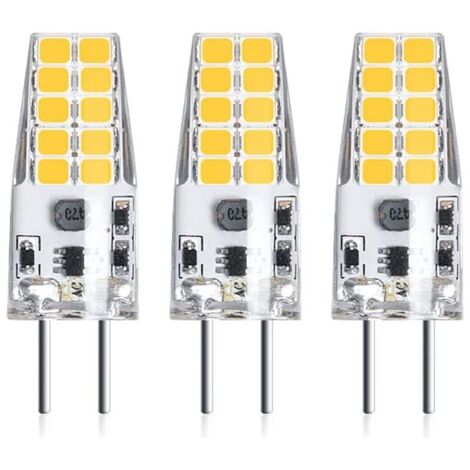 3 lampadine LED G6.35 da 3 W 12 V, attacco T3/T4/T5, attacco G6.35/GY6.35, bianco freddo 6000 K, sostitutive per lampade alogene da 30 W per illuminazione sottopensile, luce, lampada da scrivania [Cla