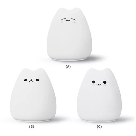 3 lámparas de inducción con forma de gato adecuadas para la decoración del escritorio de la habitación del bebé de los niños