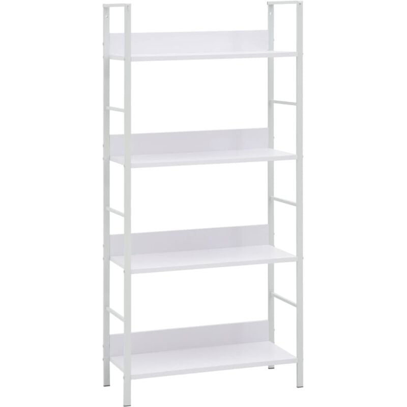 4-Layer Book Shelf White 60x27.6x124.5 cm Engineered Wood vidaXL