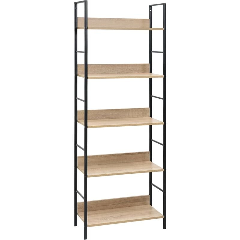 5-Layer Book Shelf Oak 60x27.6x158.5 cm Engineered Wood vidaXL