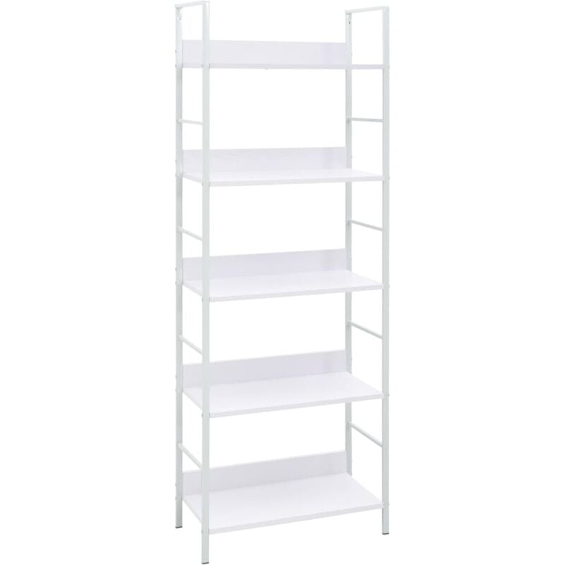 5-Layer Book Shelf White 60x27.6x158.5 cm Engineered Wood Vidaxl