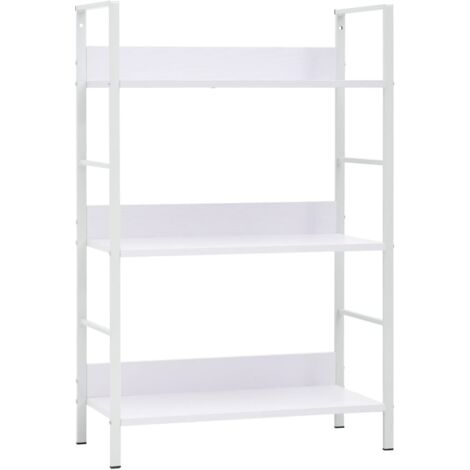 3-Layer Book Shelf White 60x27.6x90.5 cm Engineered Wood vidaXL