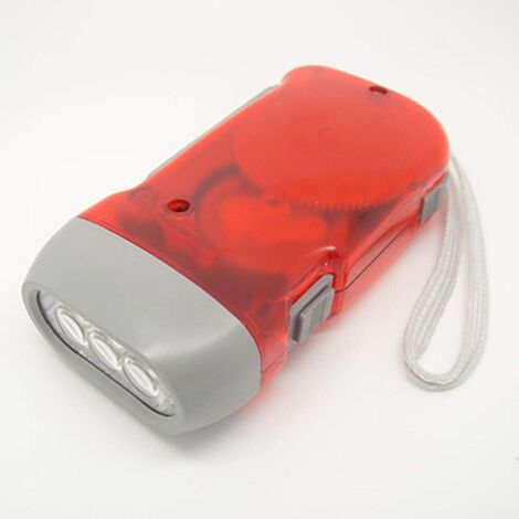3 LED Dynamo Lampe De Poche Lumière Main Presse Manivelle Camping Portable Voyager Lampe De Randonnée Durable Et Utile-Fei Yu